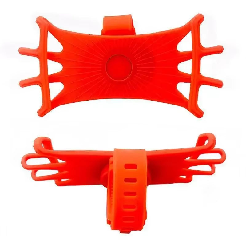 360 Rotatable Mobile Phone Bicycle Motorcycle Holder Bike Safe Bracket Silicone Support Silicone Pull Type for All Phone Stand