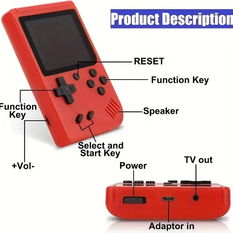 2.4 Inch LCD Screen Retro Video Game Console Built-In 400 in Handheld Portable Pocket Mini Game Console Christmas Gift Christmas